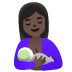 🤱🏿 breast-feeding: dark skin tone display on Google